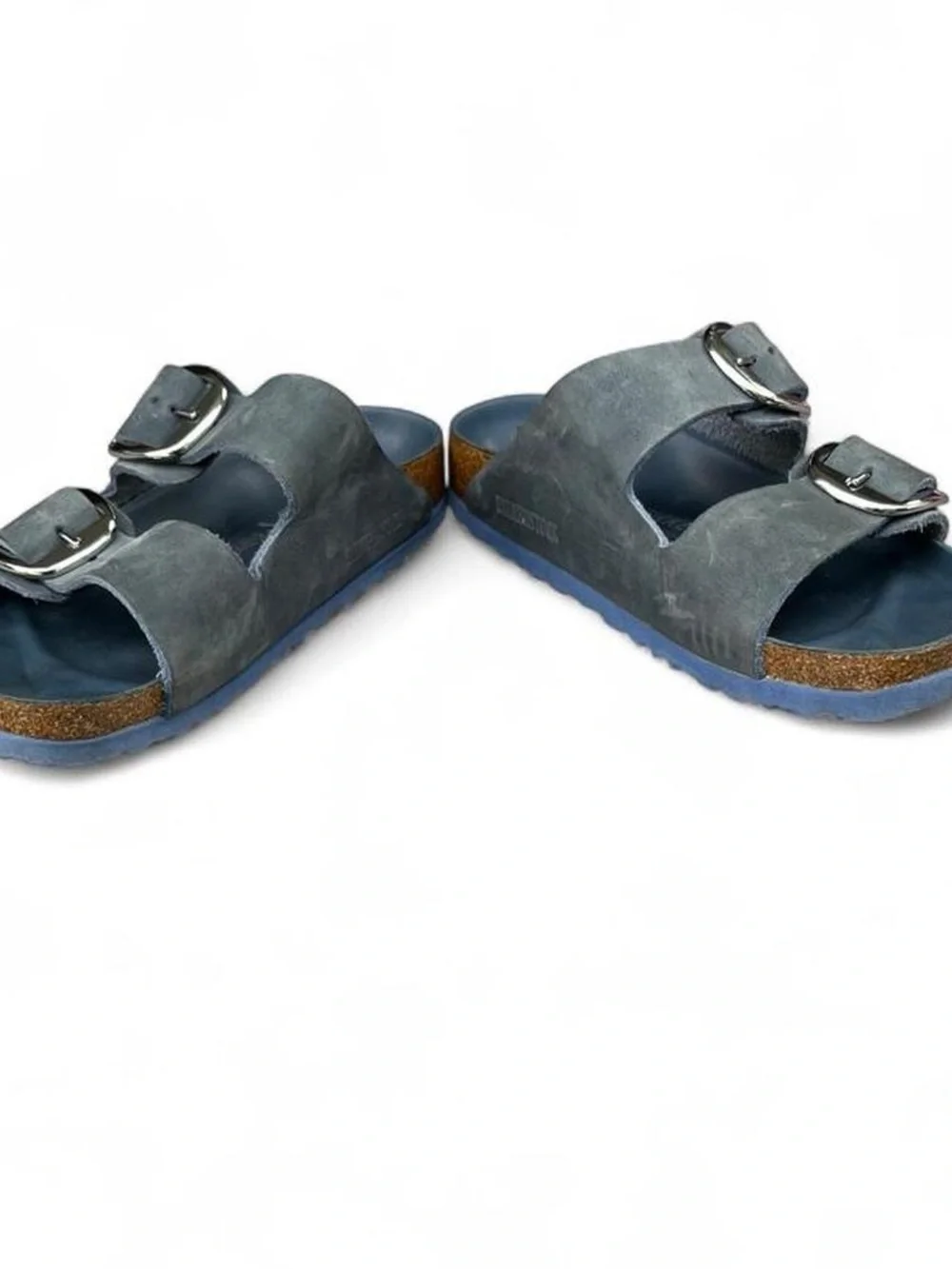 Birkenstock Arizona Big Buckle Dusty Blue Oiled Leather Sandals EU 38 US 7 N